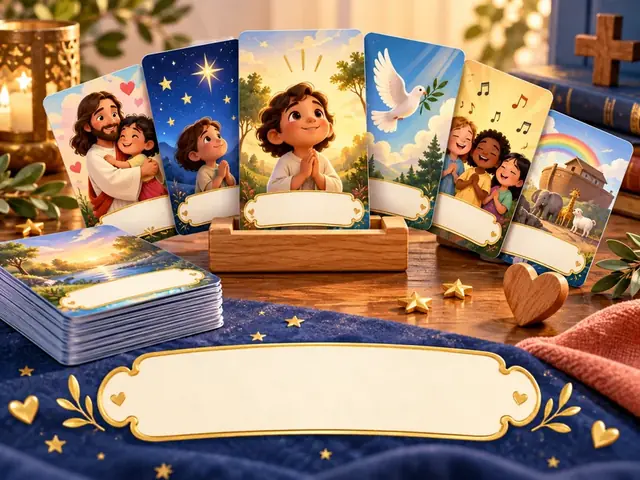 Cards ilustrados de versículos para crianças