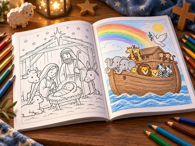 Livro de colorir bíblico infantil