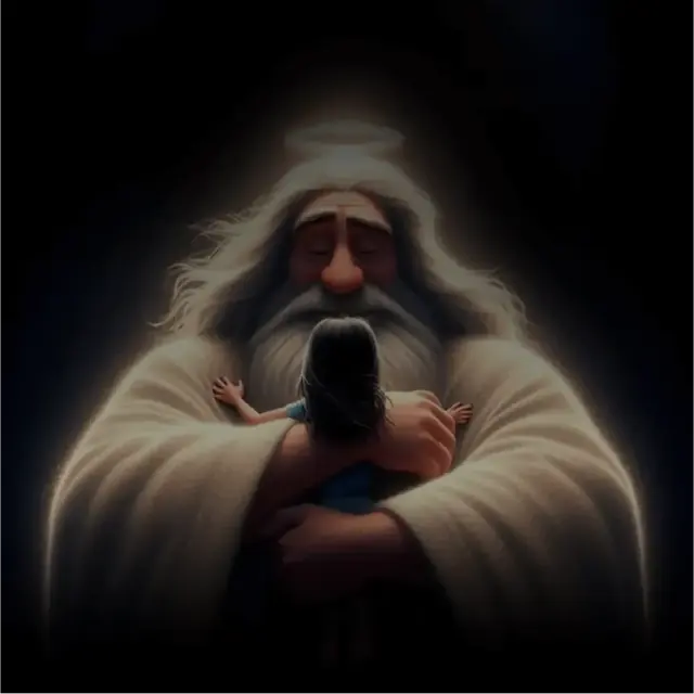 Deus acolhendo uma criança